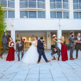 playful bridal party